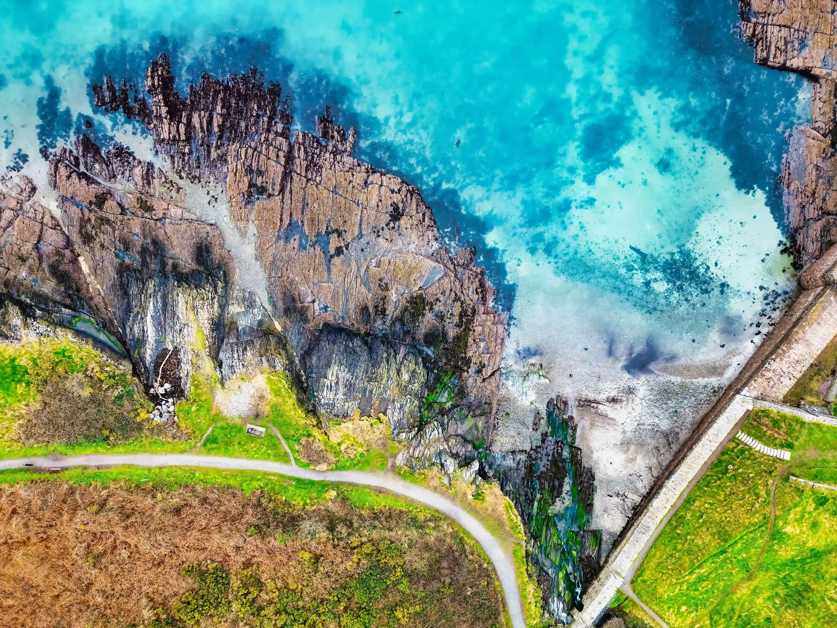 Aerial view of Charles Fort walk